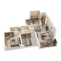 Urway Aikyam Ravet 2 BHK Floor Plan Image