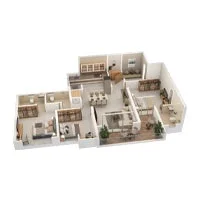 Urway Aikyam Ravet 3 BHK Floor Plan Image